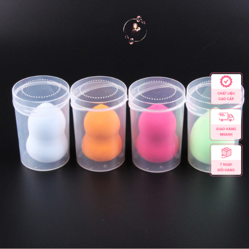 Hộp tròn cao có nắp chuyên dụng đựng bông trang điểm MYONLY - Min Shop