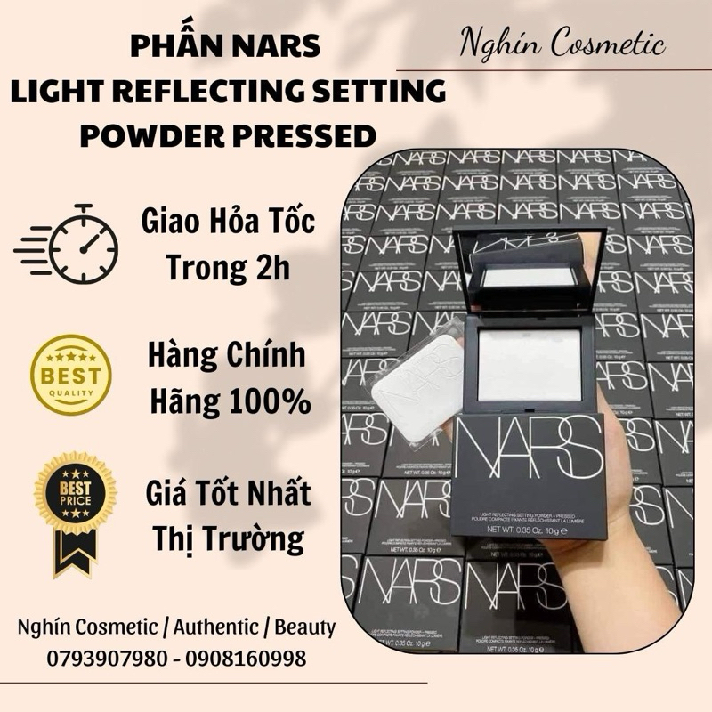 Phấn phủ dạng nén Nars Light Reflecting Setting Powder Pressed Translucent Crystal