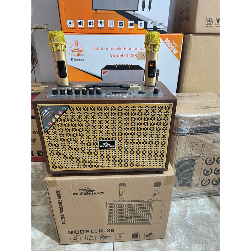 Loa xách tay kèm 2 mic