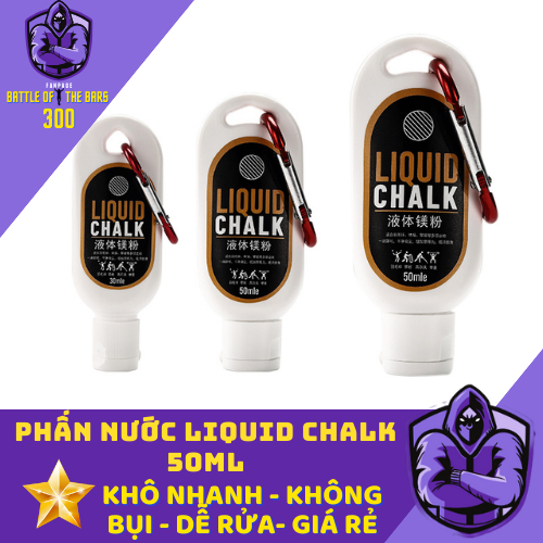 [Vnbb300] - PHẤN NƯỚC LIQUID CHALK  50ml NHANH KHÔ tập leo núi,kéo co, hít xà, nâng tạ - VNBB300