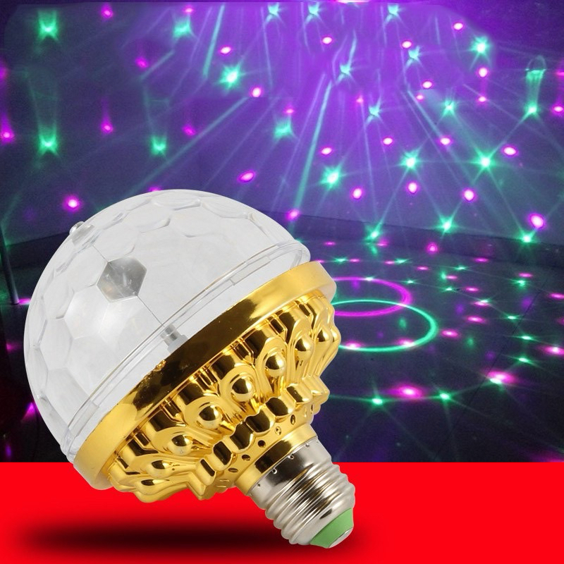 Đèn Led Nháy Chớp 7 Màu Tự Xoay Đui Tròn Cao Cấp - Nhiều Hiệu Ứng Tia Chớp Nhấp Nháy - Hiệu ứng đèn đẹp - Hàng loại 1
