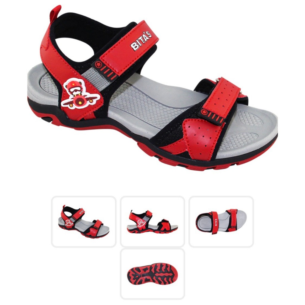 Sandal đế bằng bé trai SETY.24 màu đỏ hiệu BITA'S