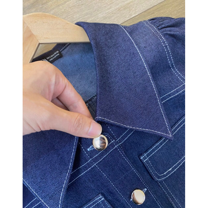 Set denim tay bồng + cv