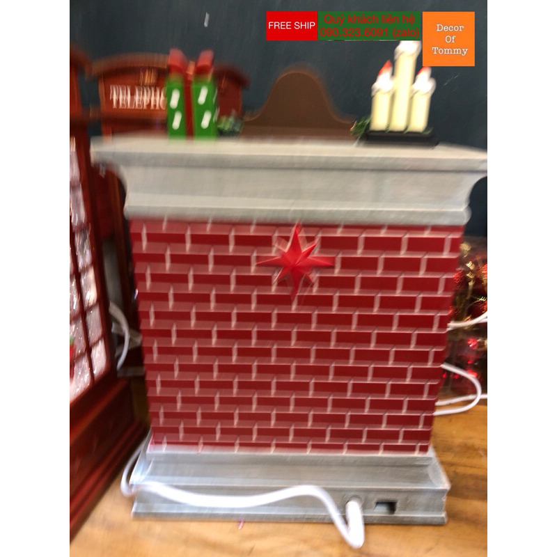 Đèn nhạc Noel tạo hình ông già Noel tặng quà cho trẻ con tuyệt đẹp