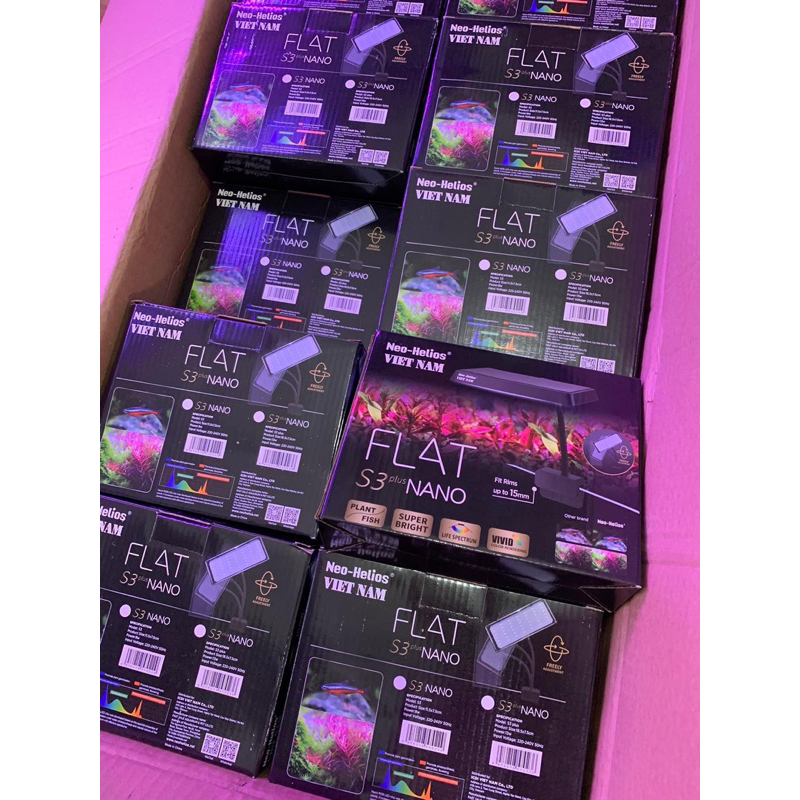 Đèn Flat S3 Plus Nano RGB đỏ cá không đỏ nước - 13W