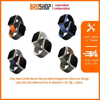 Dây đeo UNIQ Revix Reversible Magnetic Silicone Strap (42/44/45/49mm) For A.Watch 1~9/ SE / Ultra
