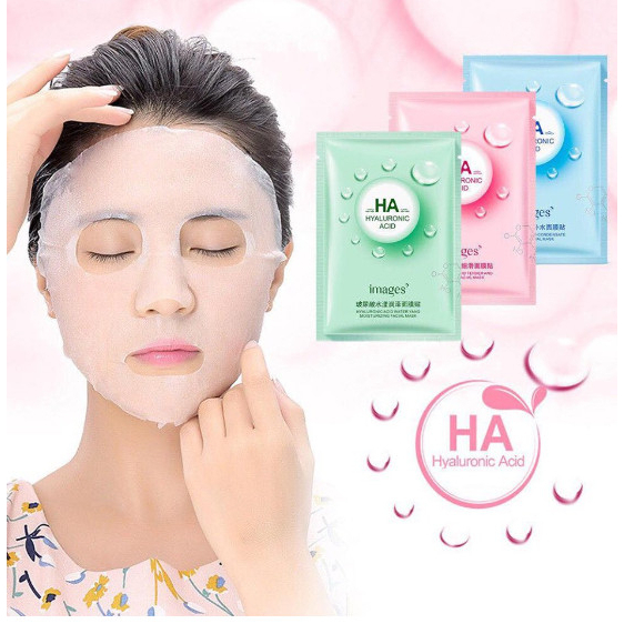 Mặt nạ giấy dưỡng trắng da mụn cấp ẩm thải độc HA Images