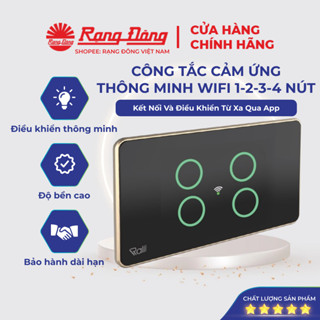 Công Tắc Thông Minh Rạng Đông Wifi Cảm Ứng 1,2,3,4 nút Hẹn Giờ Điều Khiển Từ Xa Qua App