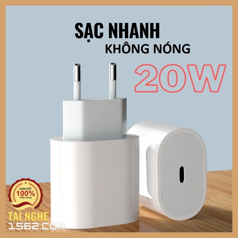 Cóc Sạc Nhanh 20W  Ko Nóng LK, Củ PD 20W chân Tròn cho điện thoại các dòng X/Xs/Xsmax/11/12