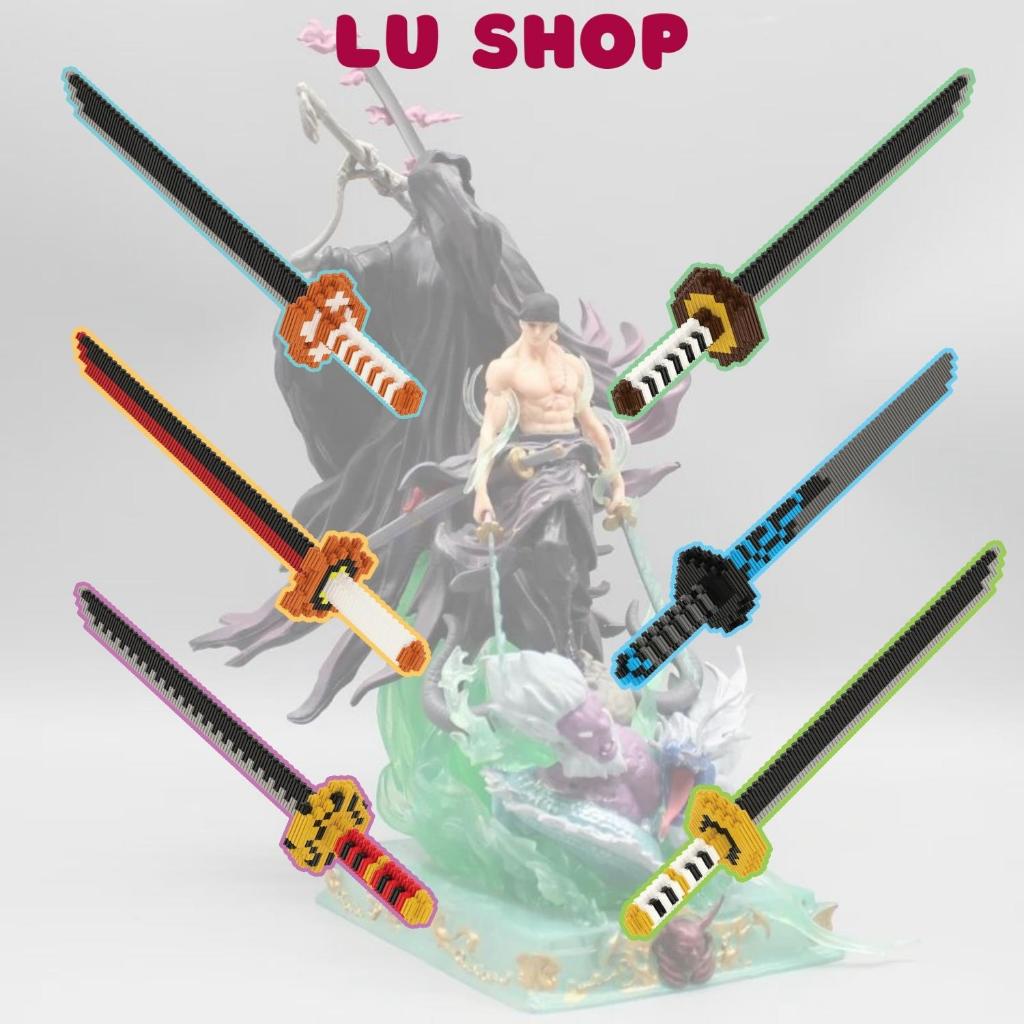 Mô hình đồ chơi lắp ráp Kiếm Katana Linkgo,Sandai Kitetsu Yamato One Piece Zoro Thông Minh Cho Bé mini 3D-Lushop