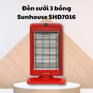 Đèn sưởi 3 bóng sunhouse shd7016, máy sưởi sunhouse shd7016, tốc độ làm ấm nhanh, tỏa nhiệt đều.
