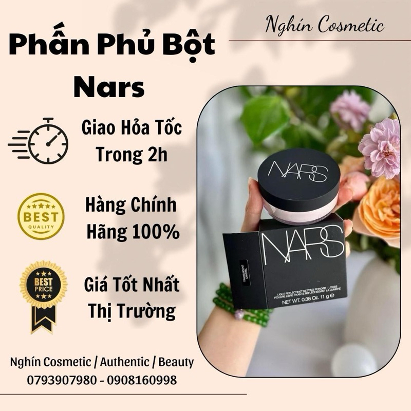 Phấn phủ bột NARS Light Reflecting Setting Loose Powder không màu, kiềm dầu siêu đỉnh