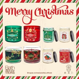 Nến thơm bao bì Giáng Sinh - Nến thơm Bath & Body Works