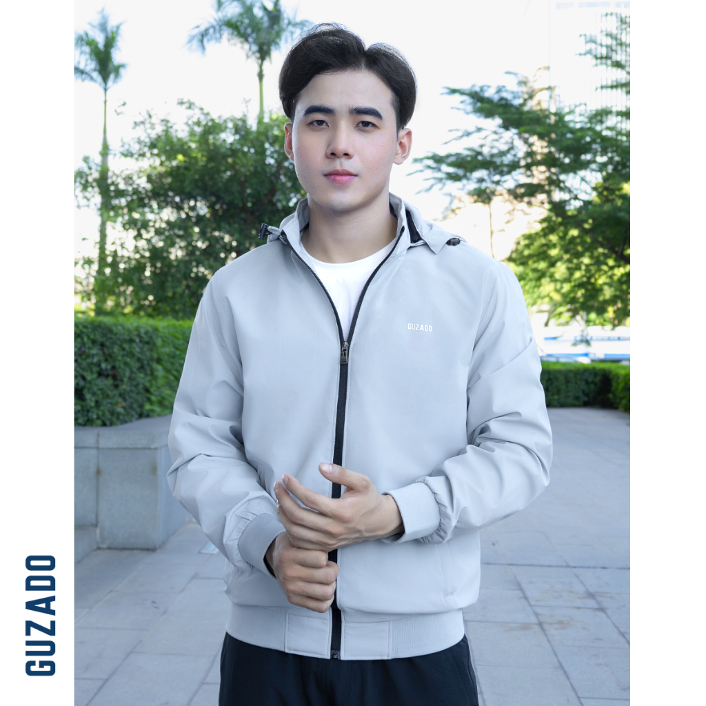 Áo khoác nam Cao Cấp Guzado Jacket Premium Bo Gấu Chống Gió Cực Tốt GAG16