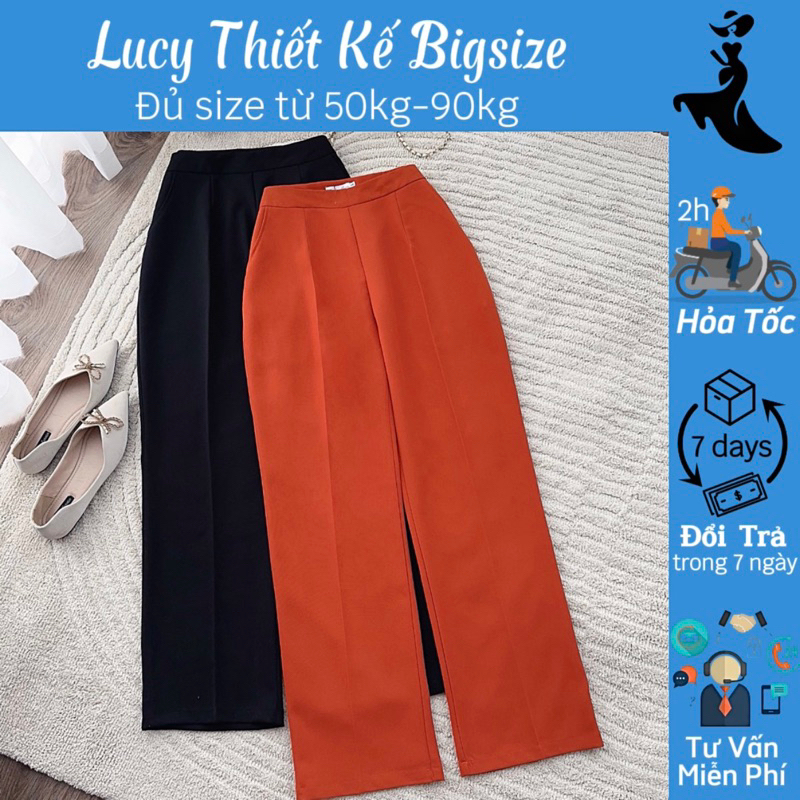 Quần nữ bigsize, quần tây ống suông công sở hiện đại