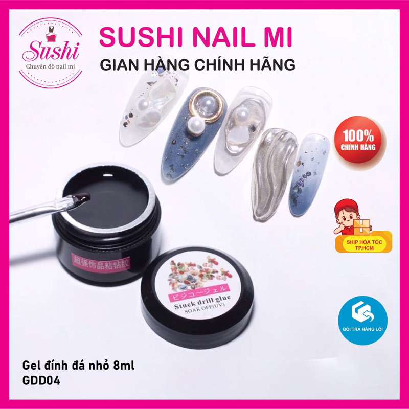 Hủ gel đính đá, chấm đá siêu bền Stuck Drill - Sushi nail mi