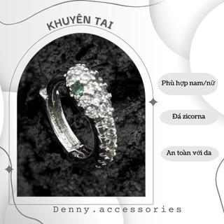 Khuyên tai hoop Snake đá zinorna blink blink