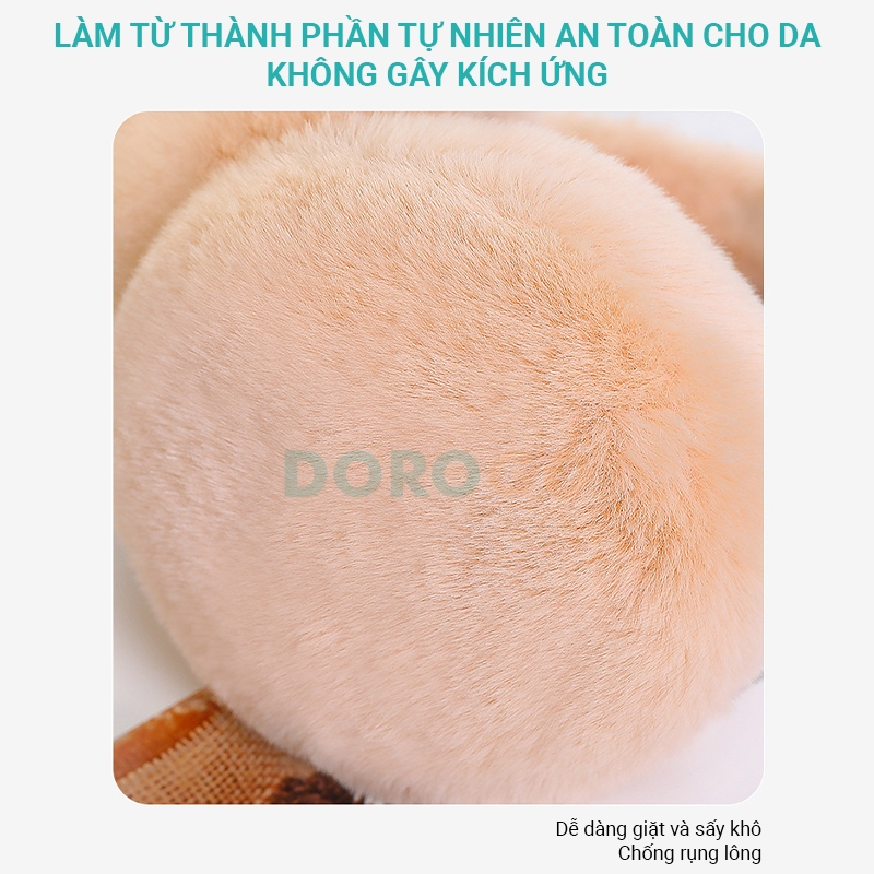 Chụp tai giữ ấm DOROGO bịt tai lông mùa đông gấp gọn mềm mại và thoải mái bảo vệ đôi tai khỏi giá rét mùa đông