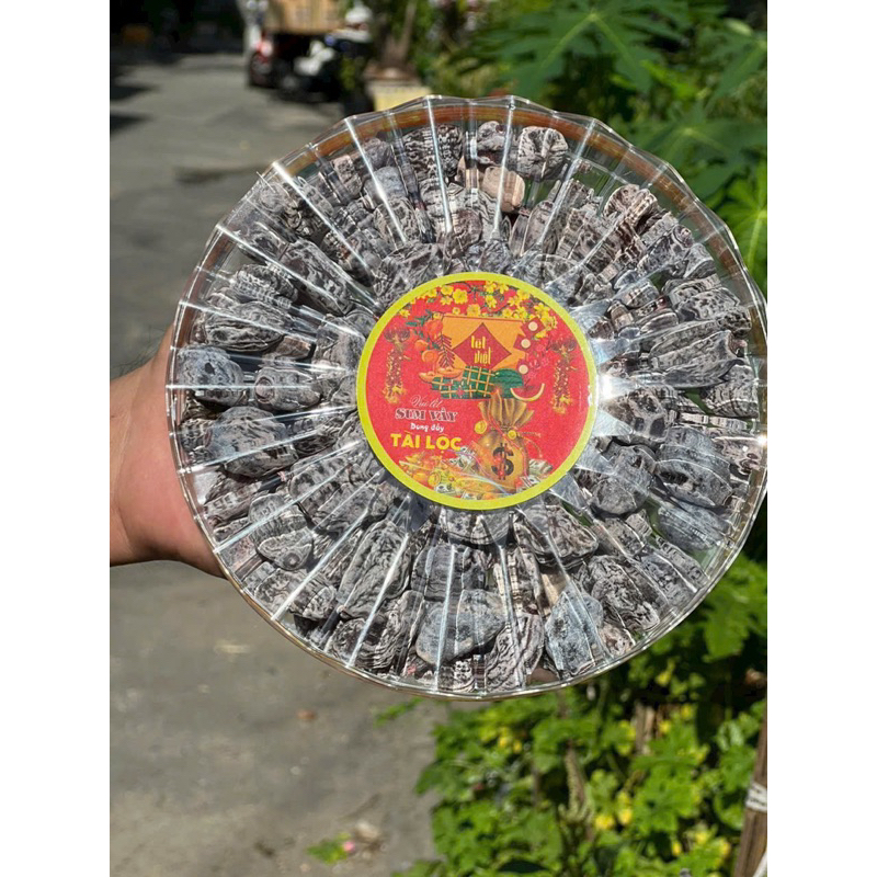 Xí muội ôliu chua ngọt (Khay tròn khía 500g)