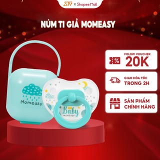 Núm Ti Giả Momeasy Silicone Mềm Có Hộp Đựng Cho Bé 0-3 Tuổi 45541