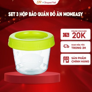 Set 3 Hộp Bảo Quản Đồ Ăn Cho Bé Momeasy 5819 60ML Và 120ML Cho Bé