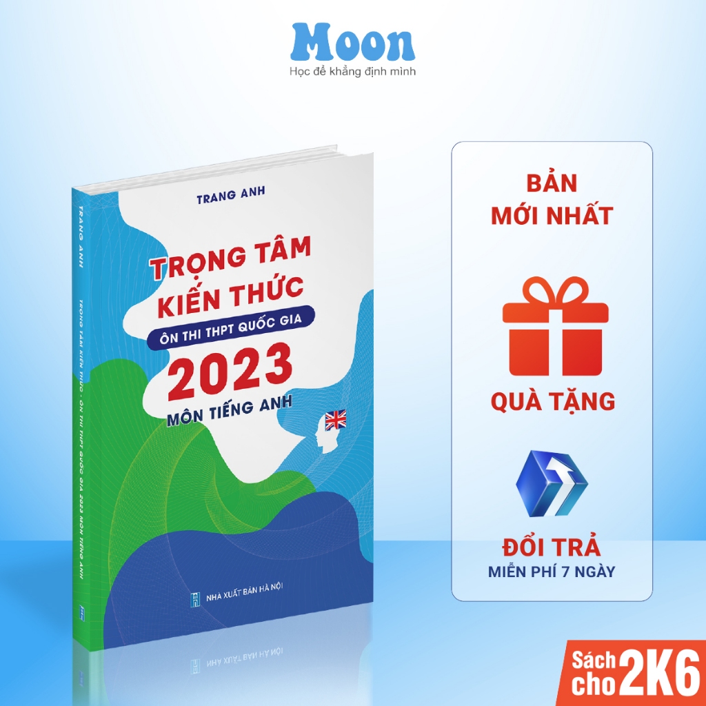 Sách trọng tâm kiến thức tiếng anh cô Trang Anh, luyện thi thpt quốc gia 2023 moonbook