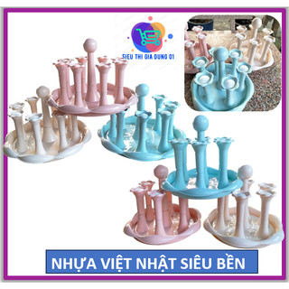 Khay úp ly, cắm cốc nhựa việt nhật, giá úp cốc 6 ống, 8 ống 6-1306, 8-1308