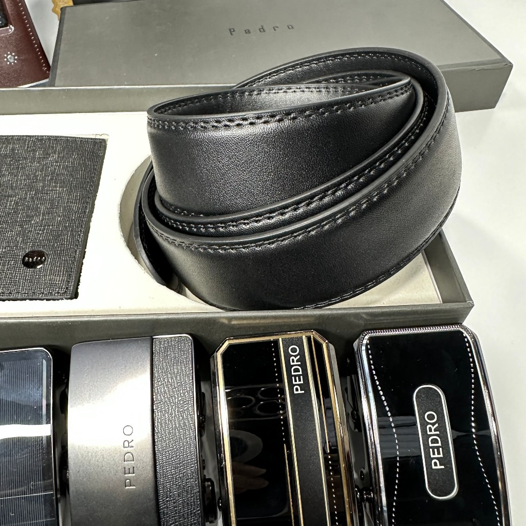 Set ví nịt nam PEDR0 full box, túi giấy tuồn kho