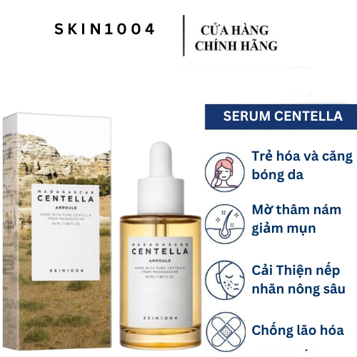 Serum Centella Rau Má Giảm Mụn , Mờ Thâm , Làm Dịu Da Skin1004 Madagascar Centella Asiatica Ampoule 100ML