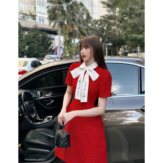 váy dạ đỏ new nguyên mác