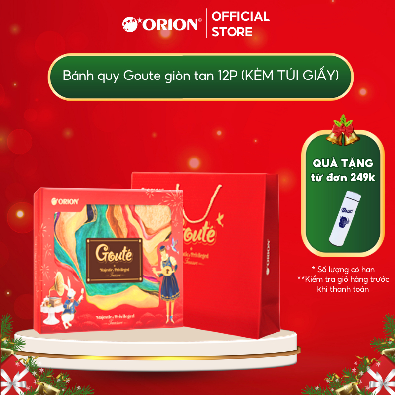 Bánh Quy Orion Goute Hộp Thiếc Mix 2 Vị phiên bản mùa Tết 475.2g