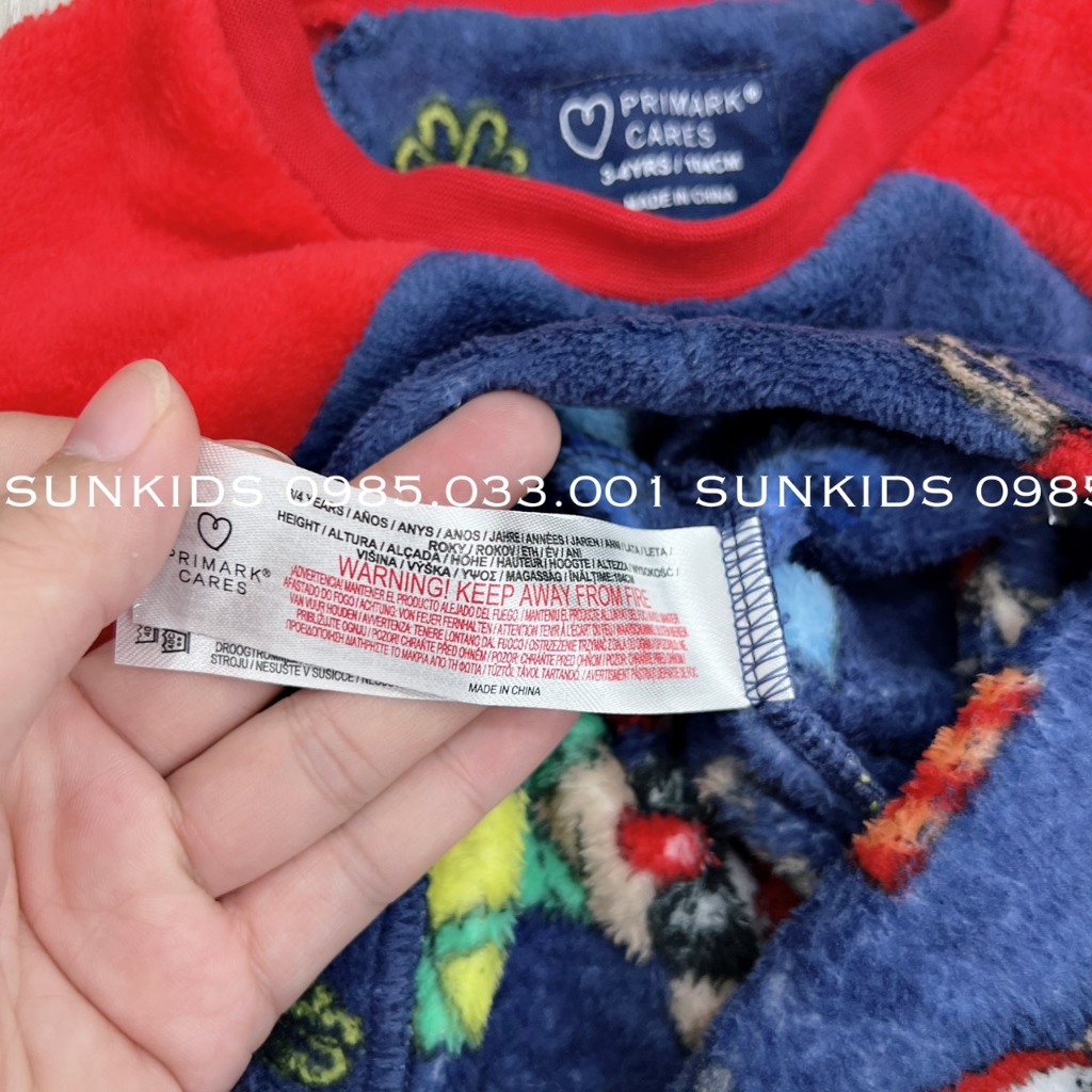 Bộ băng lông bé trai bé gái Noel Primark