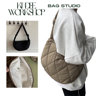 Giỏ bán nguyệt thời trang đeo chéo nam nữ, túi đeo vai phong cách minimalism trơn đơn giản dễ phối Kindee.Workshop