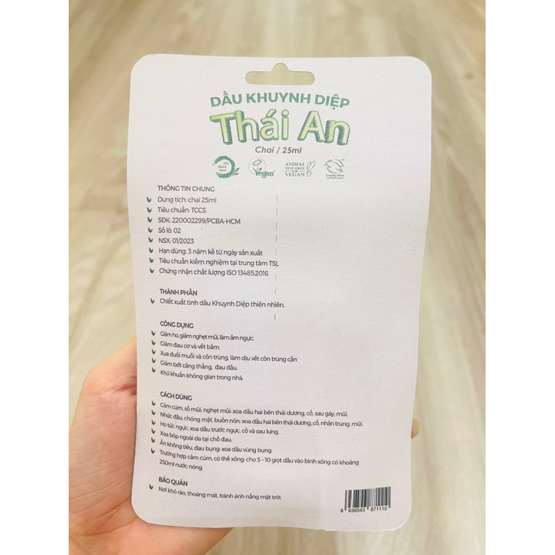 Dầu khuynh diệp Thái An 25ml