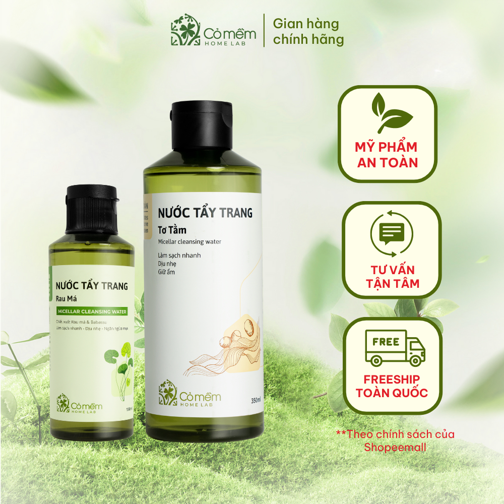 Nước Tẩy Trang Và Làm Sạch Sâu Cho Thường Khô Da Mụn Da Dầu Nhạy Cảm Cỏ Mềm 150ml