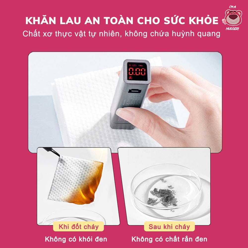Thùng 10 Gói Khăn Ướt Gấu Dâu Losto An Toàn Cho Da, Chất Liệu Tự Nhiên, Siêu Mềm Mịn Dai, Không Mùi