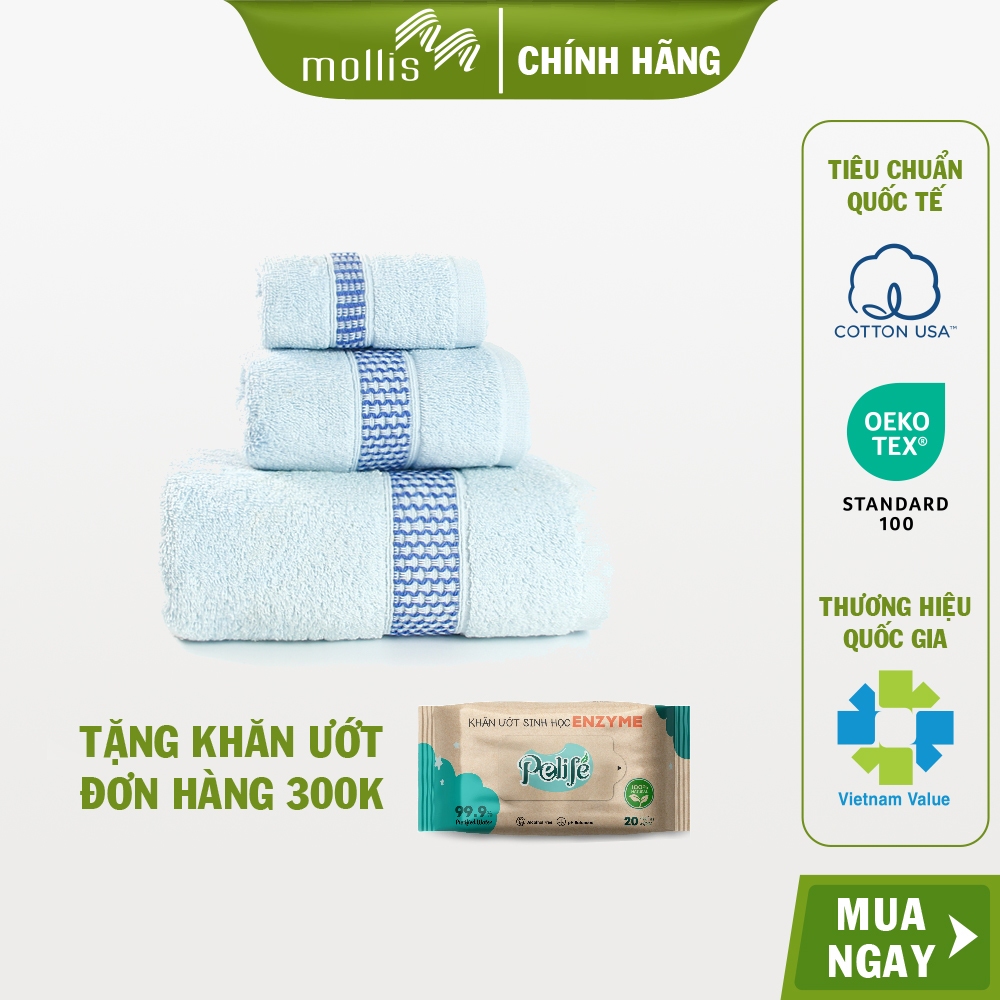 Khăn Tắm Khăn Mặt Khăn Tay Cotton Mollis B847 FC03 HM58