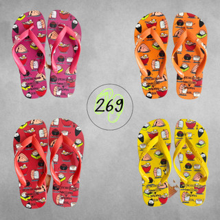Dép havaianas nữ Tông Lào Thái Lan hoạ tiết cartoon tông nữ đi biển dép quai kẹp havanas xỏ ngón cao su êm chân
