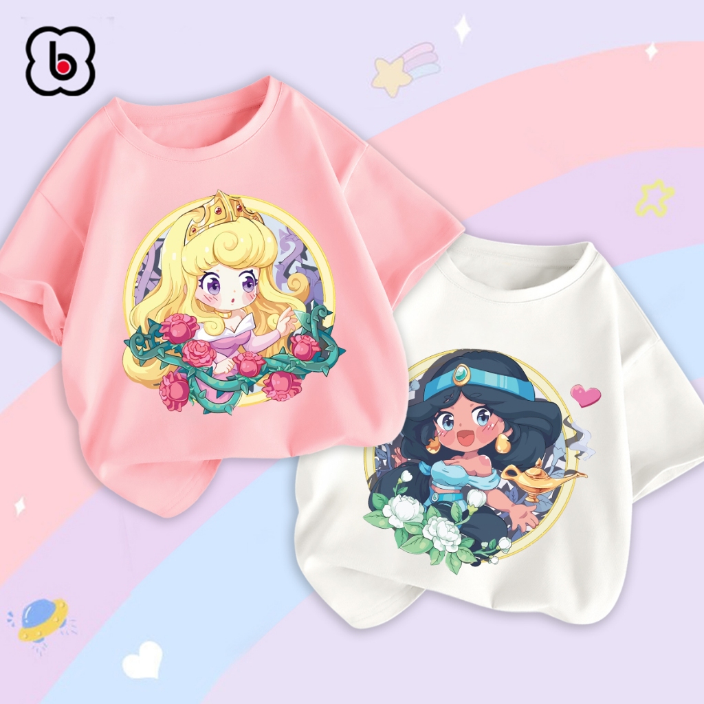 Áo thun bé gái BabyloveGO áo trẻ em mẫu hè 2023 họa tiết baby girl cá tính dễ thương