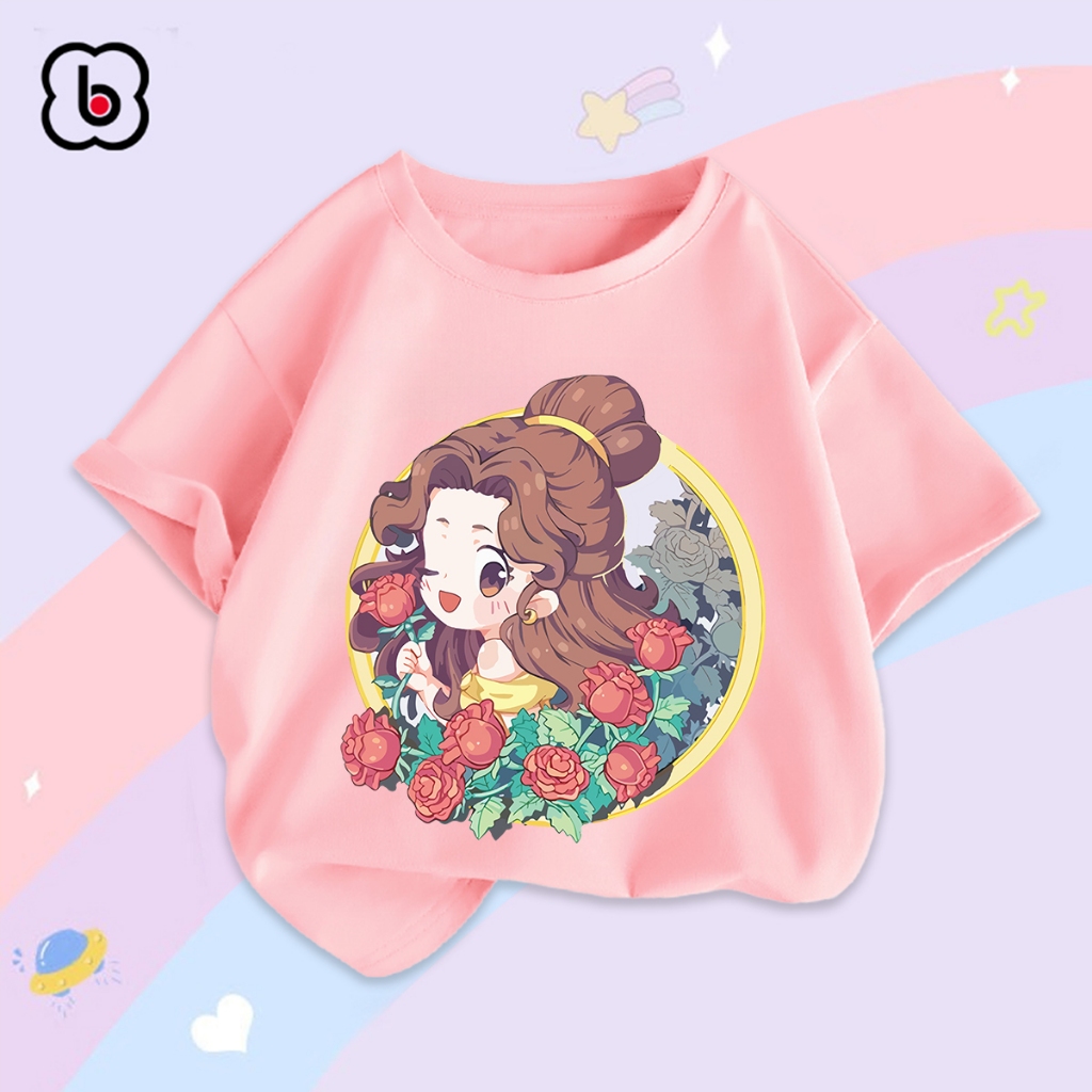 Áo thun bé gái BabyloveGO áo trẻ em mẫu hè 2023 họa tiết baby girl cá tính dễ thương