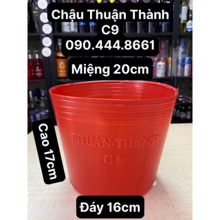 Combo 50 cái chậu nhựa mềm thuận thành-mẫu c9 đỏ