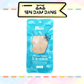 Ức gà hấp masti cho cún mèo - 40 gram