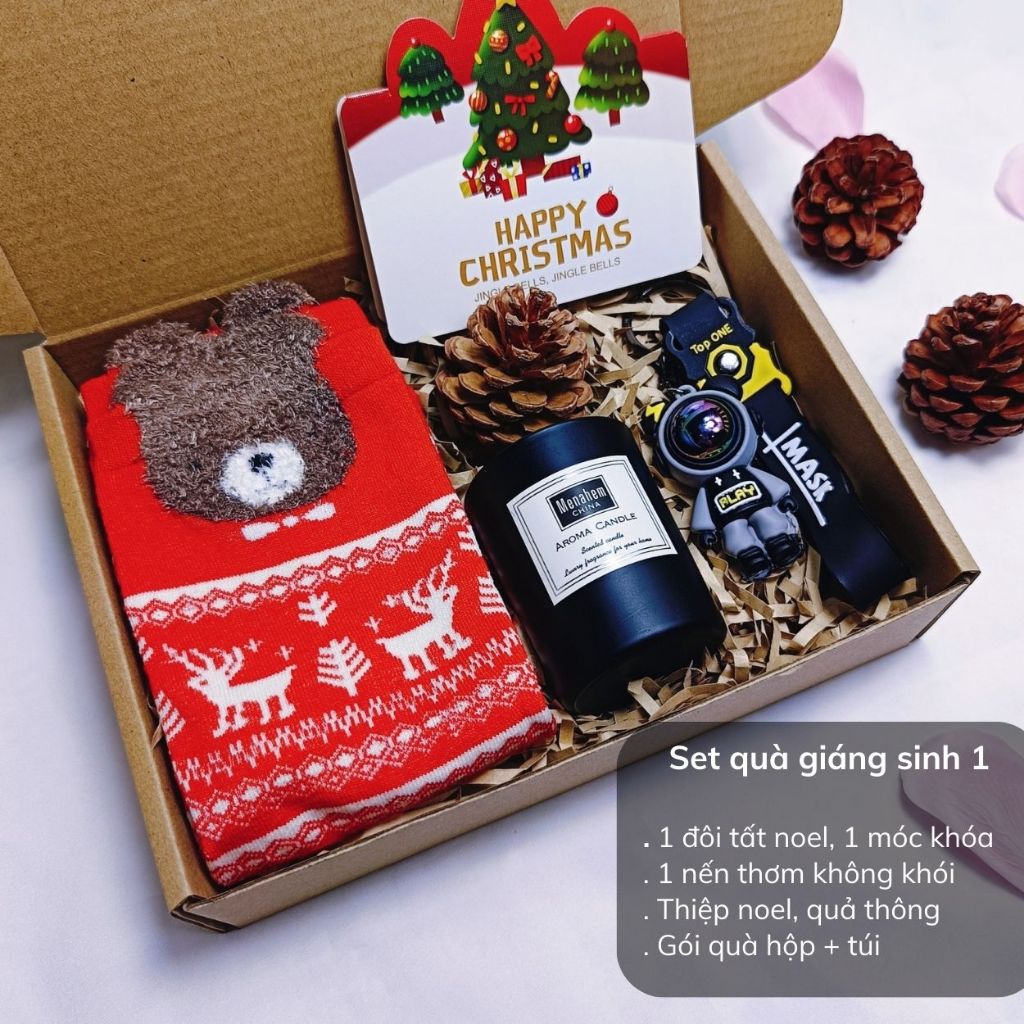 Hộp Quà Noel, Quà Tặng Giáng Sinh Cho Nữ Gói Quà Hộp Kèm Túi