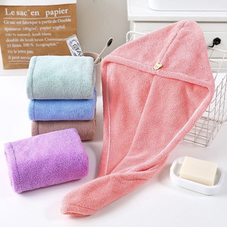 Khăn quấn ủ làm khô tóc vải mềm mại siêu thấm nước Mới