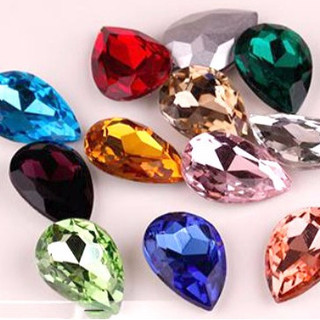 Đá pha lê giọt nước 10*14mm (5 viên) - Trang trí điện thoại