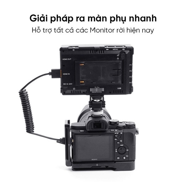Cáp dây lò xo truyền tín hiệu cho máy ảnh 4K60P HDMI 2.0 ra màn hình phụ hoặc máy tính Huy Linh HLACD