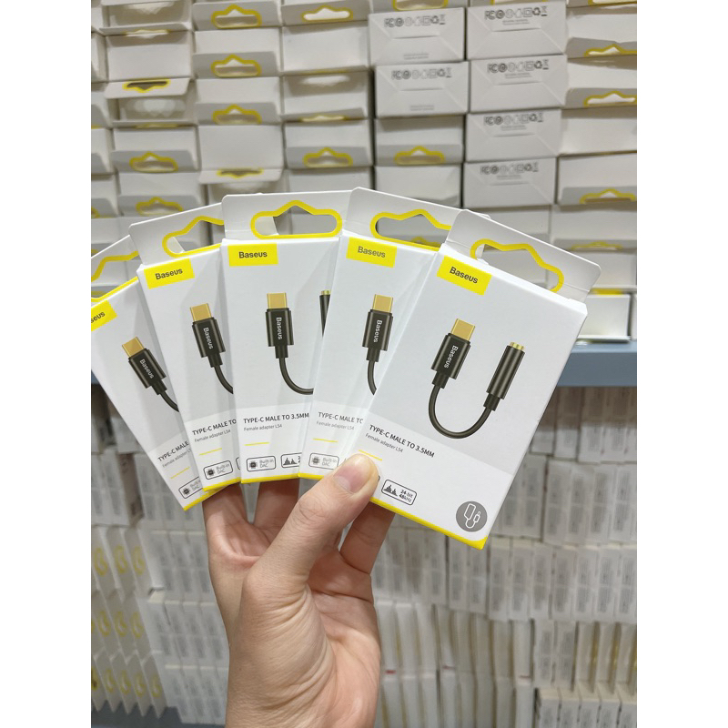 ✔CHÍNH HÃNG✔Jack chuyển tai nghe chân TYPE-C sang chân 3.5mm-hỗ trợ đàm thoại-Baseus L54.Bảo hành 12T