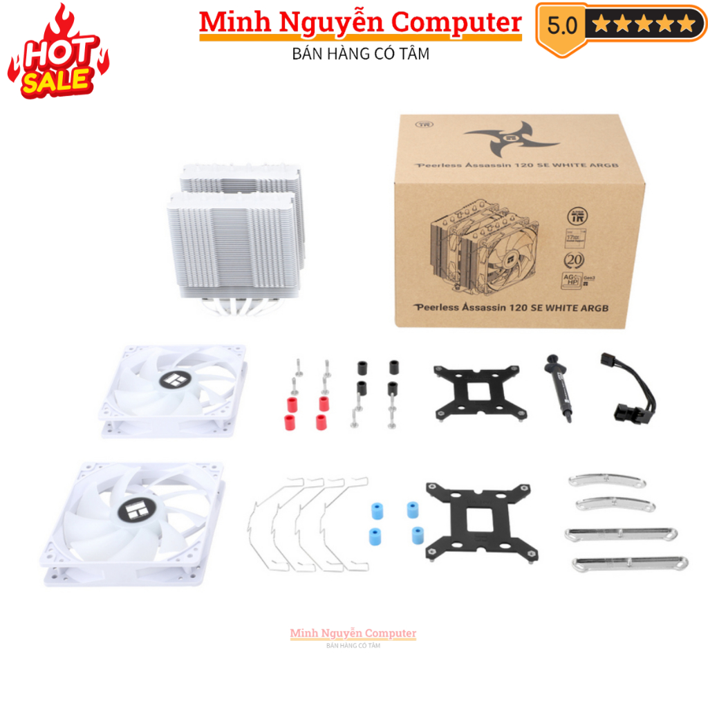 Tản Nhiệt Khí THERMALRIGHT PEERLESS ASSASSIN 120 SE White ARGB - Bảo hành 1 năm