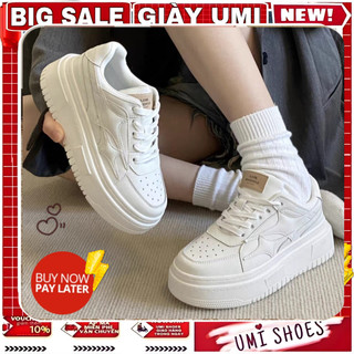 [LOẠI 1+FULL BOX] Giày thể thao nữ Ulzzang phản quang MK 2 màu đơn giản đen trắng dễ phối đồ đế êm cao 6cm vải mềm hot