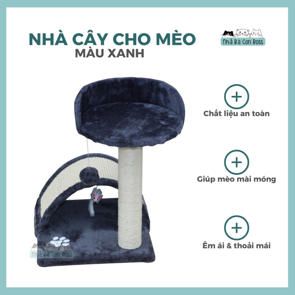 Nhà Cây Mèo  Có Bàn Cào Móng Và Trụ Cào Móng 2 Tầng